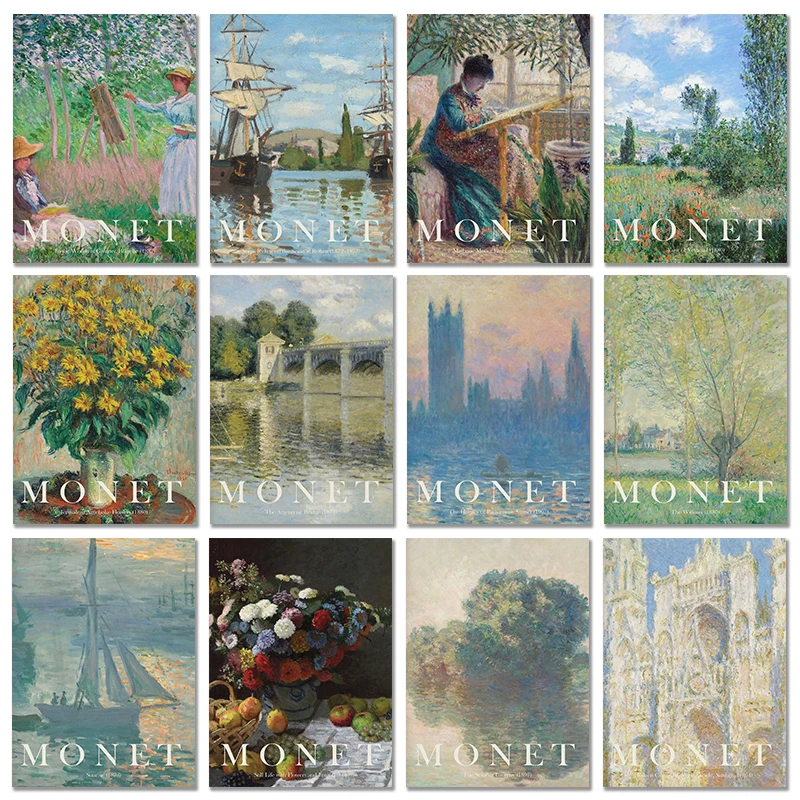 خمر كلود مونيه الفنان الشهير ت - مراجعة Vintage Collectible Posters وسعره